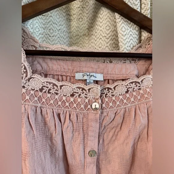 Rose Pink Baby Doll Embroidered Top - Picture 2 of 5